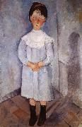 Amedeo Modigliani Little girl in blue France oil painting artist